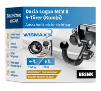 ANHÄNGERKUPPLUNG für Dacia Logan MCV II 13-20 abnehmbar BRINK +7polig E-Satz ABE