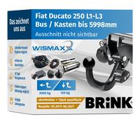 ANHÄNGERKUPPLUNG für Fiat Ducato 11-21 abnehmbar BRINK +13pol E-Satz BRINK