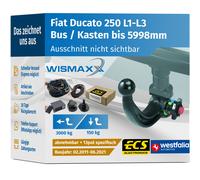 ANHÄNGERKUPPLUNG für Fiat Ducato 11-21 abnehmbar WESTFALIA +13pol E-Satz ECS