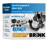 ANHÄNGERKUPPLUNG für Ford Ecosport II ab 18 abnehmbar BRINK +7pol E-Satz BRINK