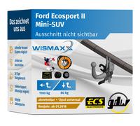 ANHÄNGERKUPPLUNG für Ford Ecosport II ab 18 abnehmbar GDW +13pol E-Satz ABE