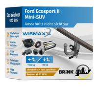 ANHÄNGERKUPPLUNG für Ford Ecosport II ab 18 abnehmbar GDW +7pol E-Satz BRINK