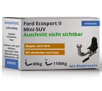 ANHÄNGERKUPPLUNG für Ford Ecosport II ab 18 abnehmbar GDW +7pol E-Satz BRINK