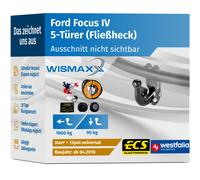ANHÄNGERKUPPLUNG für Ford Focus IV HN ab 18 starr WESTFALIA +13pol E-Satz ABE