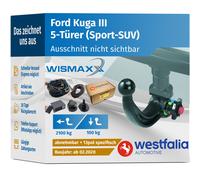 ANHÄNGERKUPPLUNG für Ford Kuga III ab 20 abnehmbar WESTFALIA +13pol E-Satz SPEZ