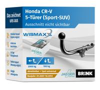 ANHÄNGERKUPPLUNG für Honda CR-V 07-12 abnehmbar BRINK +7pol E-Satz ABE