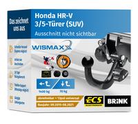 ANHÄNGERKUPPLUNG für Honda HR-V 15-21 abnehmbar BRINK +13pol E-Satz ABE