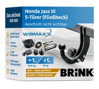 ANHÄNGERKUPPLUNG für Honda Jazz III 08-14 starr BRINK +13pol E-Satz BRINK