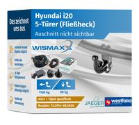 ANHÄNGERKUPPLUNG für Hyundai i20 14-20 starr WESTFALIA +13pol E-Satz JAEGER