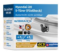 ANHÄNGERKUPPLUNG für Hyundai i20 14-20 starr WESTFALIA +7pol E-Satz ABE