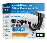ANHÄNGERKUPPLUNG für Hyundai i20 Active 16-18 starr BRINK +7pol E-Satz Erich J