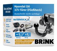 ANHÄNGERKUPPLUNG für Hyundai i30 13-17 abnehmbar BRINK +13pol E-Satz BRINK