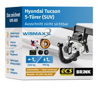 ANHÄNGERKUPPLUNG für Hyundai Tucson 15-18 schwenkbar BRINK +13pol E-Satz ABE
