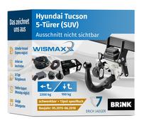 ANHÄNGERKUPPLUNG für Hyundai Tucson 15-18 schwenkbar BRINK +13pol E-Satz Erich J