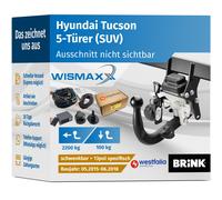 ANHÄNGERKUPPLUNG für Hyundai Tucson 15-18 schwenkbar BRINK +13pol E-Satz SPEZ