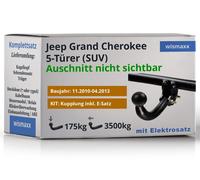 ANHÄNGERKUPPLUNG für Jeep Grand Cherokee 10-13 starr WESTFALIA +13pol E-Satz ECS