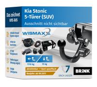 ANHÄNGERKUPPLUNG für Kia Stonic ab 17 abnehmbar BRINK +13pol E-Satz Erich J