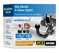 ANHÄNGERKUPPLUNG für Kia Stonic ab 17 abnehmbar BRINK +7pol E-Satz ABE