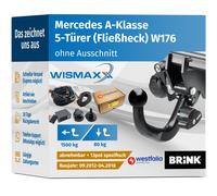 ANHÄNGERKUPPLUNG für Mercedes A-Klasse 12-15 abnehmbar BRINK +13pol E-Satz SPEZ