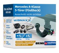 ANHÄNGERKUPPLUNG für Mercedes A-Klasse 18- abnehmbar WESTFALIA +13p E-Satz BRINK