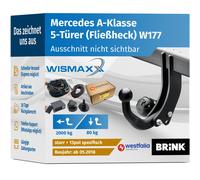 ANHÄNGERKUPPLUNG für Mercedes A-Klasse ab 18 starr BRINK +13pol E-Satz SPEZ