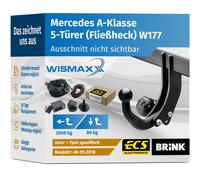 ANHÄNGERKUPPLUNG für Mercedes A-Klasse ab 18 starr BRINK +7pol E-Satz ECS