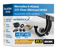 ANHÄNGERKUPPLUNG für Mercedes A-Klasse W169 04-12 starr BRINK +7pol E-Satz ECS