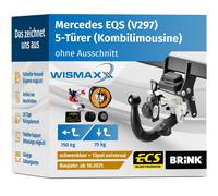 ANHÄNGERKUPPLUNG für Mercedes EQS ab 21 schwenkbar BRINK +13pol E-Satz ABE