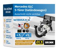 ANHÄNGERKUPPLUNG für Mercedes GLC 15-19 schwenkbar BRINK +7pol E-Satz ABE