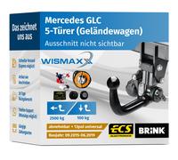 ANHÄNGERKUPPLUNG für Mercedes GLC 15-19 vert. abnehmbar BRINK +13pol E-Satz ABE