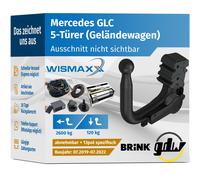 ANHÄNGERKUPPLUNG für Mercedes GLC ab 19 vert. abnehmbar GDW +13pol E-Satz BRINK