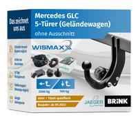 ANHÄNGERKUPPLUNG für Mercedes GLC ab 22 starr BRINK +13pol E-Satz JAEGER