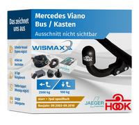 ANHÄNGERKUPPLUNG für Mercedes Viano 05-10 starr HOOK +7pol E-Satz JAEGER