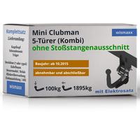 ANHÄNGERKUPPLUNG für Mini Clubman ab 15 vert. abnehmbar GDW +13pol E-Satz BRINK