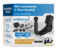 ANHÄNGERKUPPLUNG für Mini Countryman 17-23 ve. abnehmbar GDW +13pol E-Satz BRINK