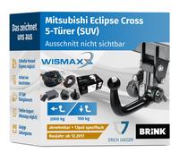 ANHÄNGERKUPPLUNG für Mitsubishi Eclipse Cross 17-21 ve. abnehmbar BRINK +Erich J