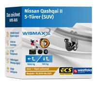 ANHÄNGERKUPPLUNG für Nissan Qashqai II 19-21 starr WESTFALIA +13pol E-Satz ABE