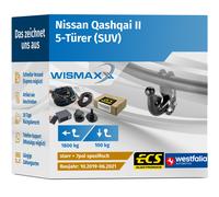 ANHÄNGERKUPPLUNG für Nissan Qashqai II 19-21 starr WESTFALIA +7pol E-Satz ECS