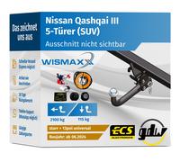 ANHÄNGERKUPPLUNG für Nissan Qashqai III ab 24 starr GDW +13pol E-Satz ABE