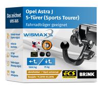 Brink Anhängerkupplung abnehmbar Kugelstange von hinten gesteckt - OPEL ASTRA J Caravan