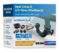ANHÄNGERKUPPLUNG für Opel Corsa D 06-14 abnehmbar WESTFALIA +13pol E-Satz BRINK