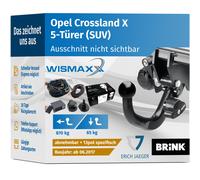 ANHÄNGERKUPPLUNG für Opel Crossland X ab 17 abnehmbar BRINK +13pol E-Satz ErichJ
