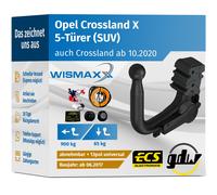 ANHÄNGERKUPPLUNG für Opel Crossland X ab 17 ver. abnehmbar GDW +13pol E-Satz ABE