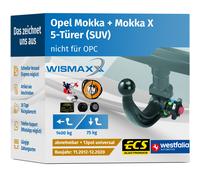 ANHÄNGERKUPPLUNG für Opel Mokka + X 12-20 abnehmbar WESTFALIA +13pol E-Satz ABE