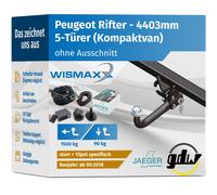 GDW Anhängerkupplung abnehmbar Kugelstange von hinten gesteckt - CITROËN BERLINGO
