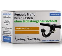 ANHÄNGERKUPPLUNG für Renault Trafic ab 21 abnehmbar BRINK +13pol E-Satz JAEGER