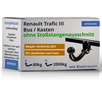 ANHÄNGERKUPPLUNG für Renault Trafic III 14-21 abnehmbar BRINK +7pol E-Satz BRINK