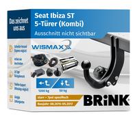 ANHÄNGERKUPPLUNG für Seat Ibiza 6J ST 15-17 starr BRINK +7pol E-Satz BRINK