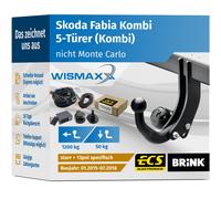 ANHÄNGERKUPPLUNG für Skoda Fabia Kombi 15-18 starr BRINK +13pol E-Satz ECS