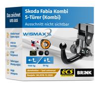 ANHÄNGERKUPPLUNG für Skoda Fabia Kombi 18-20 v. abnehmbar BRINK +7pol E-Satz ABE